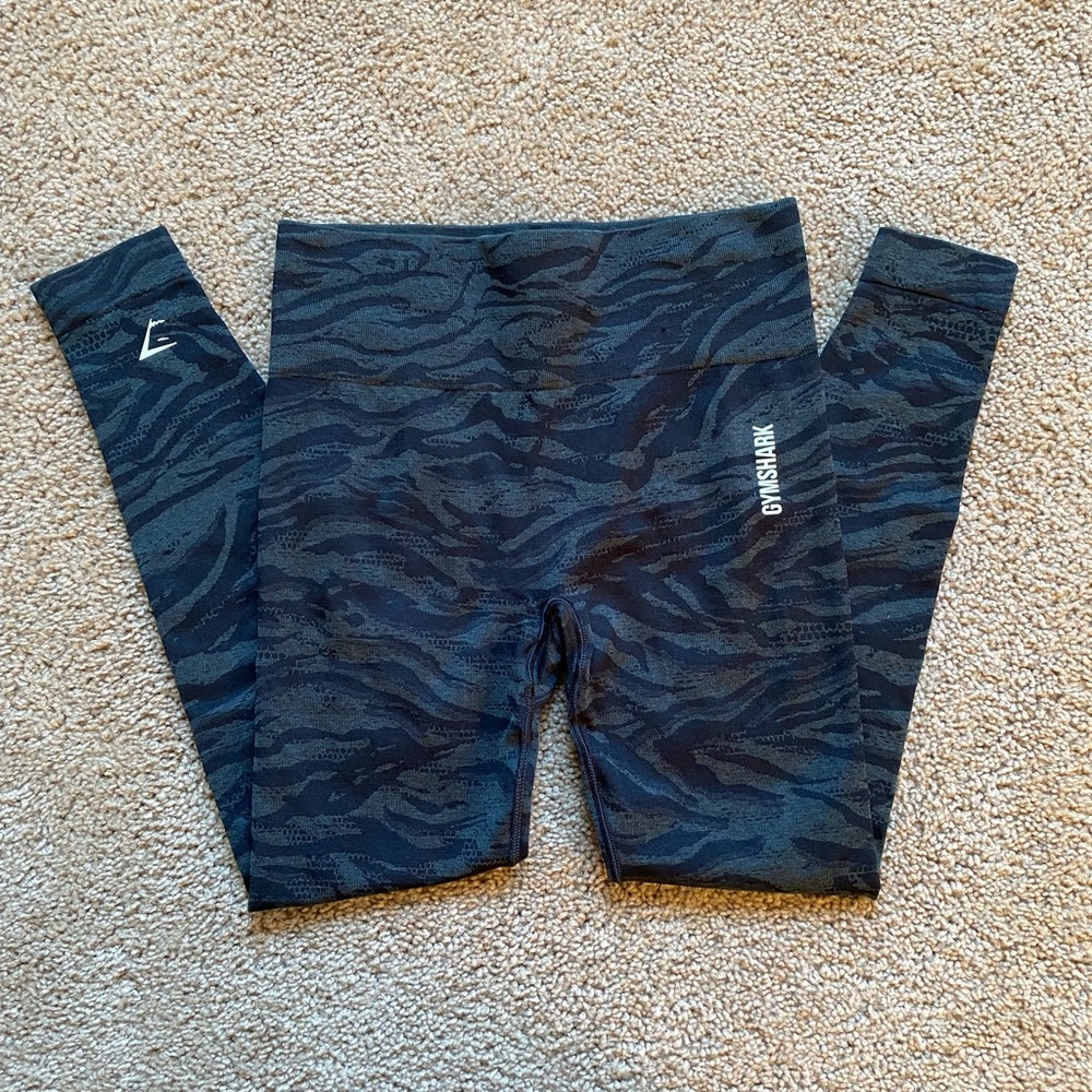 Gymshark Black Adapt Animal Print Seamless Leggings
